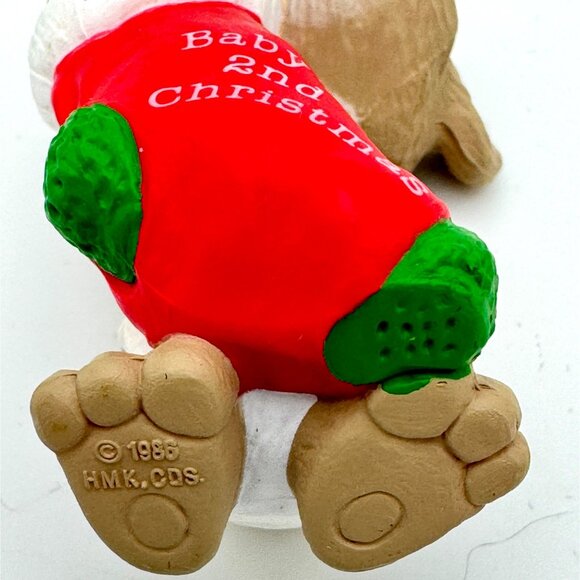 Vintage 1986 Hallmark Keepsake Ornament Babys 2nd Christmas Mouse & Red Stocking - Picture 6 of 9